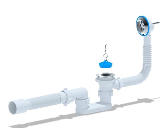 Bath siphon switch with flat pipe ANI PLAST 40х50 C6055EU