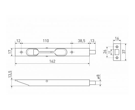 Crossbar Soller 152-005 М10 copper