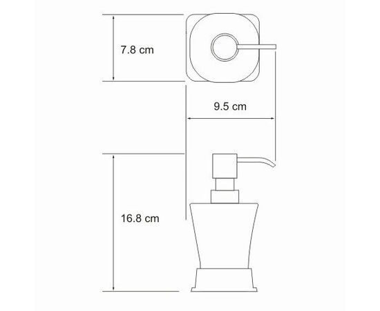 Liquid soap dispenser Wasserkraft Amper 5499 7.8x9.5x16.8 cm