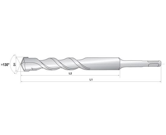 Auger for concrete RAIDER SDS-plus Cross Head 14x200/260 mm (153675)