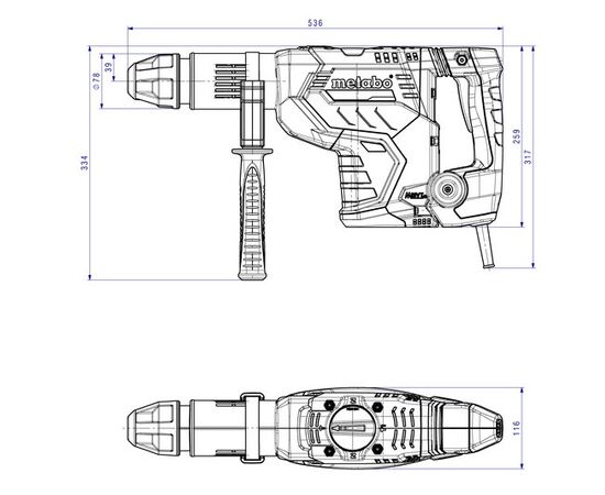 პერფორატორი Metabo KHEV 8-45 BL 1500W (600766500)