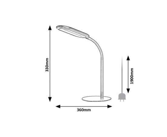 Table lamp Rabalux Adelmo 10W 3000 6000K black white 74007