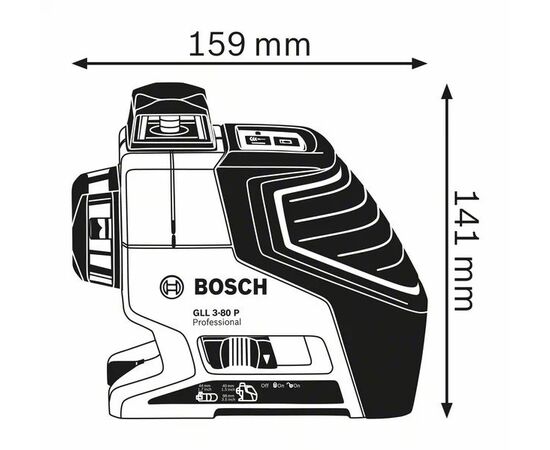 ლაზერული ნიველირი Bosch GLL 3-80 P Professional (060106330A)