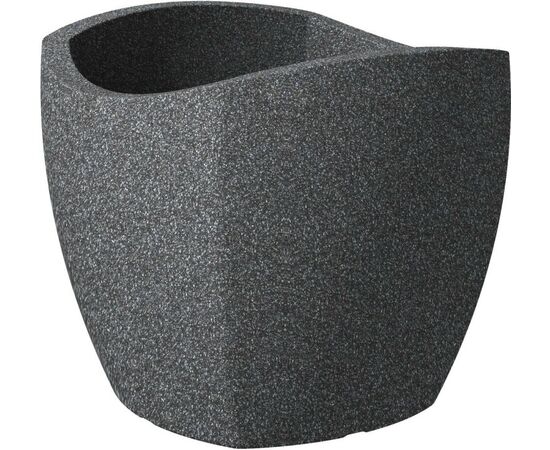 Outdoor plastic pot Scheurich 256/50 STONY SCHWARZ GRANIT