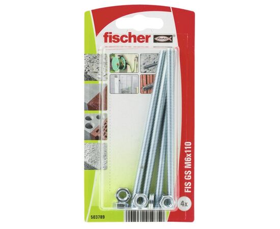 Threaded rod Fischer GS M6x110 K 4 pcs 503789