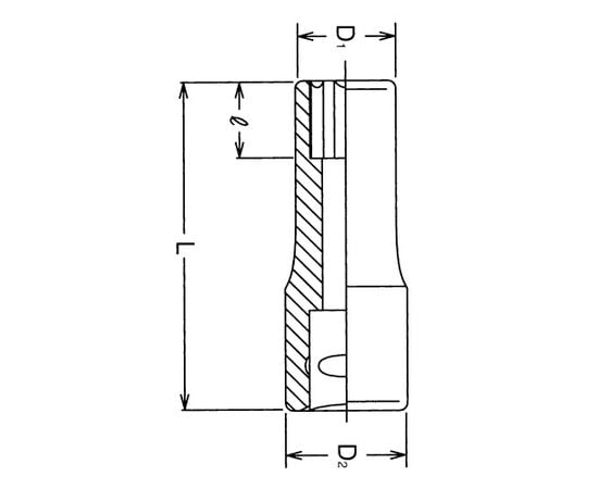 Головка торцевая длинная TOPMASTER 330109 1/4" 9 мм