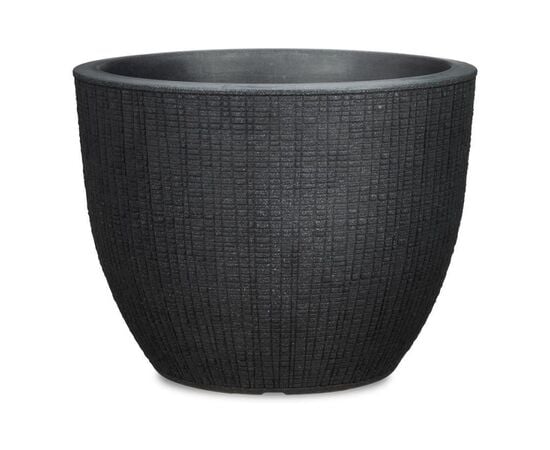 Outdoor plastic pot Scheurich 30/295 Stony black