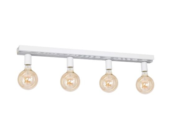 Chandelier LUMINEX Jonar 4 E27 4x MAX 60W white gray wood 8307