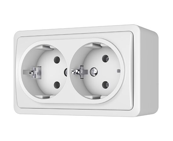 Power socket grounded Vilma Style Plus SL+250 RP16-021 ww 2 sectional white