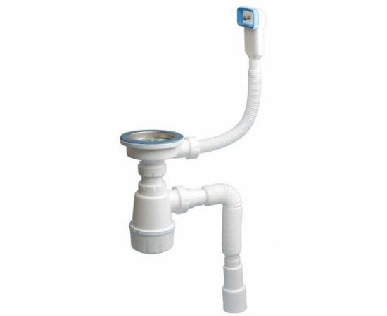 Siphon for kitchen sink, double with overflow Nova 40/50-1047