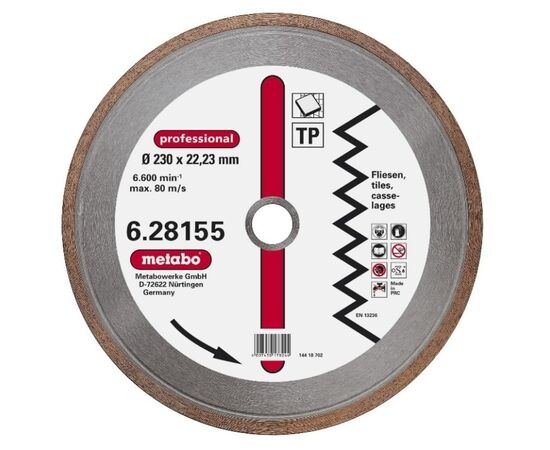 დისკო ალმასის Metabo professional TP 230x22,23 მმ, კერამიკა