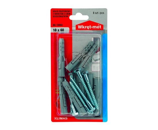 Spreading dowel with screw with hex head Wkret-met BK-10060 10x60 mm 8 pcs