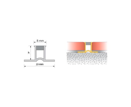 Dilatation profile SALAG 050012 10mm/2,50m grey