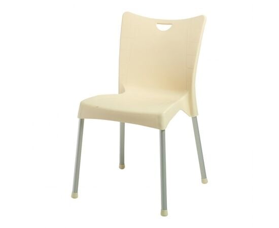 Chair with aluminum legs ACELYA Beige