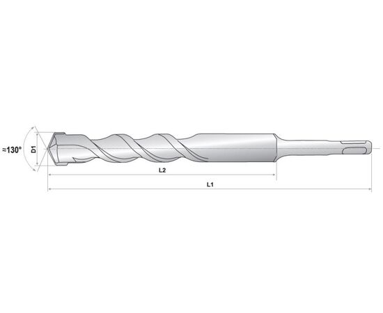 Бур Raider SDS-plus 153622 12x300/350 мм