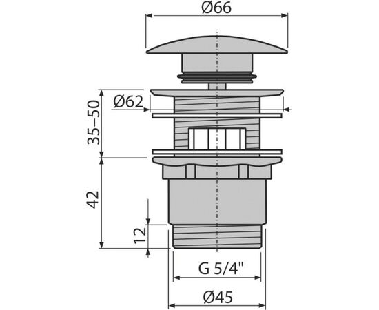 Wash-basin waste with overflow Alcadrain A390