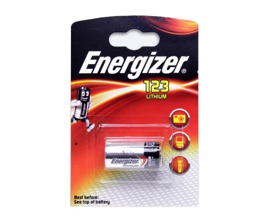 ელემენტი Energizer CR123A 3V Lithium 1 ც