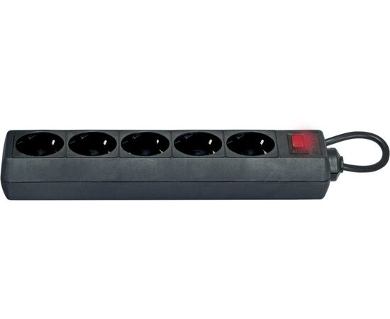 Extension cord  DEFENDER ES1.8 5 sectional with grounding 1.8 m black