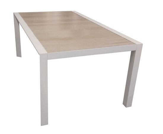 Dining table Gardenline Monarch Tile Slat Top White 180x100x75 cm