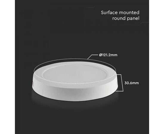 Panel V-TAC LED 6W 3000K circle surface 7870