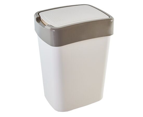 Trash bin Aleana "Evro" 45 l white rose/cocoa