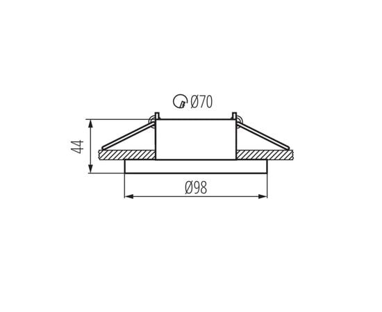 სანათი წერტილოვანი KANLUX ELNIS L W/C GX5.3 GU10 27805