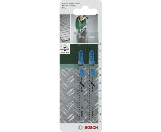 Пилочка для лобзика. Bosch  T118 B HSS 2 шт