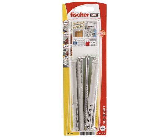 Frame dowel Fischer SXR 10x120 T 4 pcs.