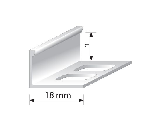 Aluminum profile SALAG A01052 "L" 10mm/2m gold