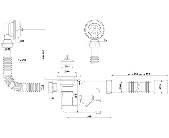 Siphon ANI Plast E255