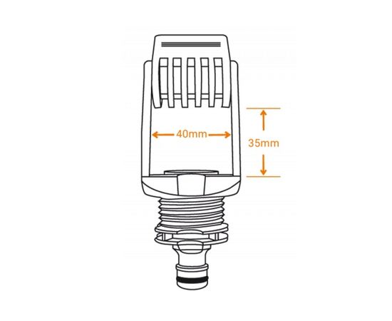 Universal tap adapter Bradas Black Line ECO-4124 40 mm