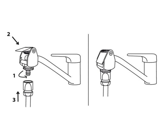 Universal tap adapter Bradas Black Line ECO-4124 40 mm