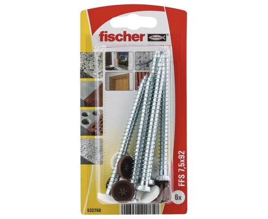 Саморезы для оконной рамы Fischer FFS 7.5x92 Т30 6 шт 532750