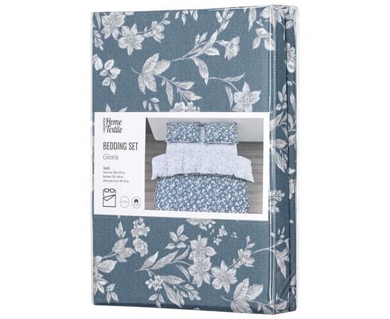 Bed linen set Ardesto Gloria ART2022FB 100%cotton 200x220cm blue