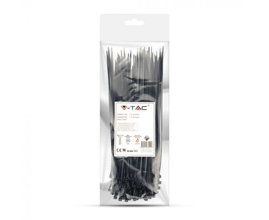 Tie V-TAC 2.5 200mm 100pcs black 11164