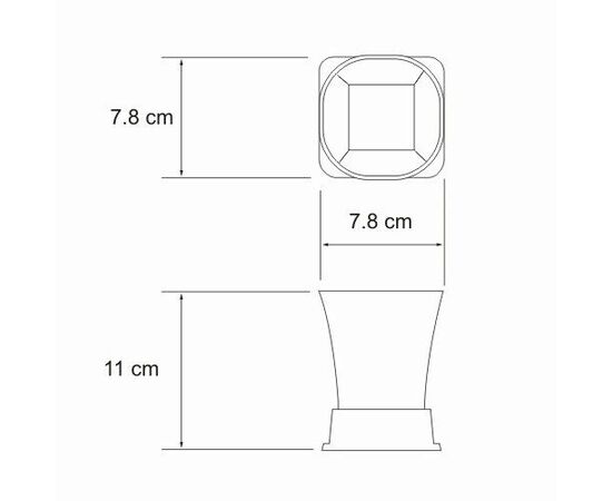 Toothbrush cup Wasserkraft Amper 5428 7.8x7.8x11 cm