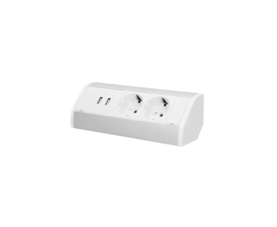 Удлинитель настольный ORNO 2х1,8м 2xUSB Schuko 9003/W-G