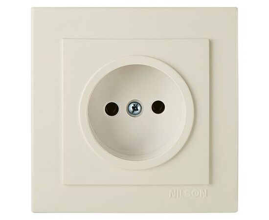 Power socket without grounding Nilson TOURAN 24121015 1 sectional cream