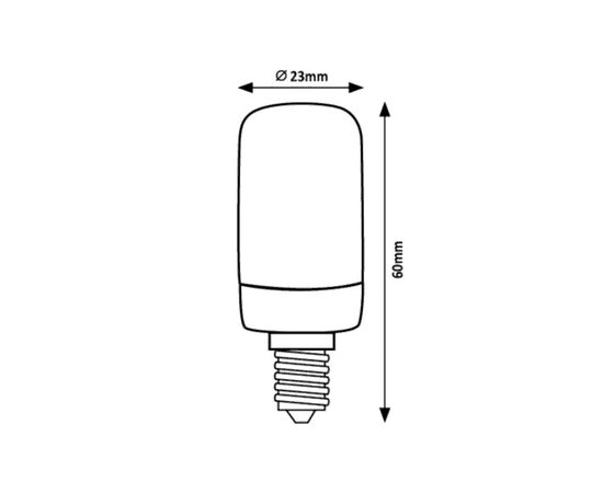 Lamp Rabalux LED E14 2W 2700K T20 h60 Filament 79029