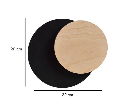 Sconce 1A EMIBIG CIRCLE G9 1x MAX 20W black