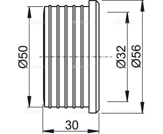 გოფრირებული შუასადები Alcadrain Z0004-ND 50/32