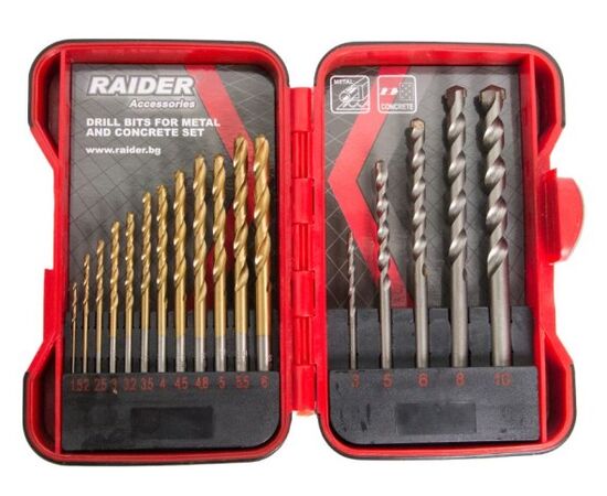 ნაკრები ბურღების Raider RD Ø1.5-10mm 17 ც