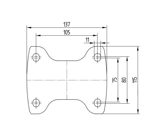 Fixed castor Tente 3478IEP160P63 160 mm 350 kg