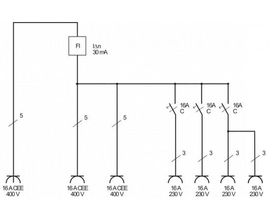 Распределитель 6 Brennenstuhl 16A IP44