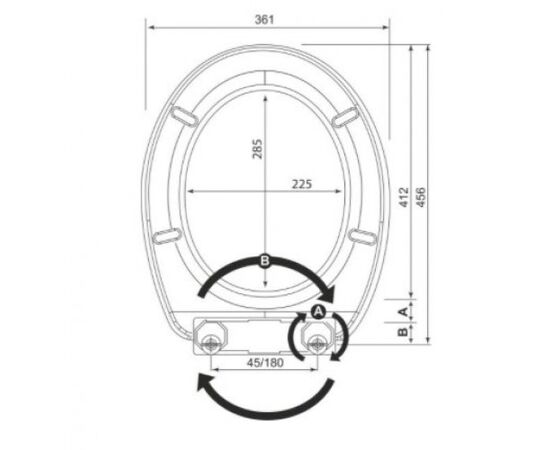 Toilet lid Bisk Iris