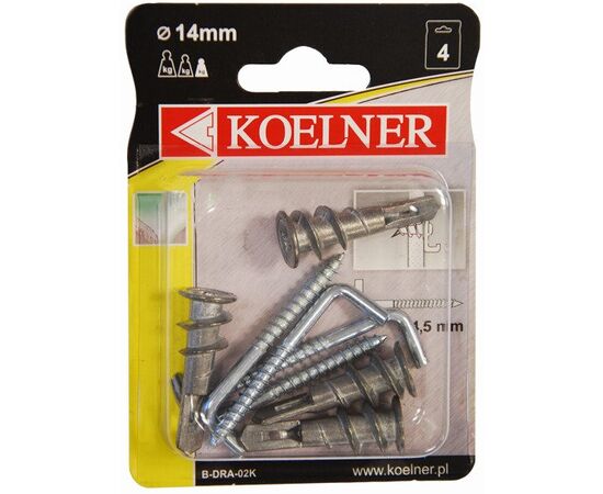 Dubel Koelner 4 pcs B-DRA-02K G-K/L