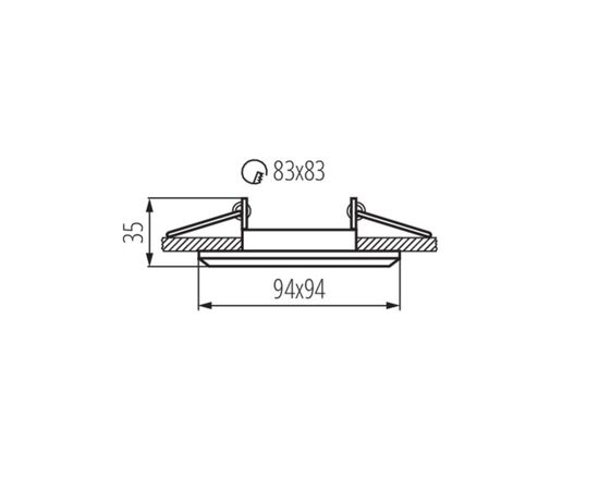 სანათი წერტილოვანი Kanlux ALREN DTL-C 26755 Gx5.3/GU10 1x MAX 35W