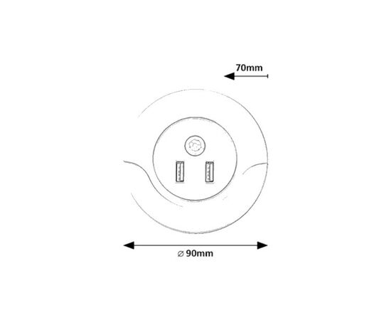 Night light charging with sensor Rabalux Dembo 13.9W 3000K USB white 76012