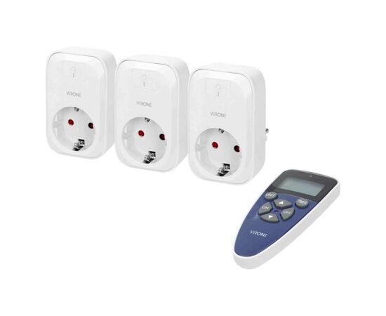 Adapter ORNO 3 pieces with Schuko remote control