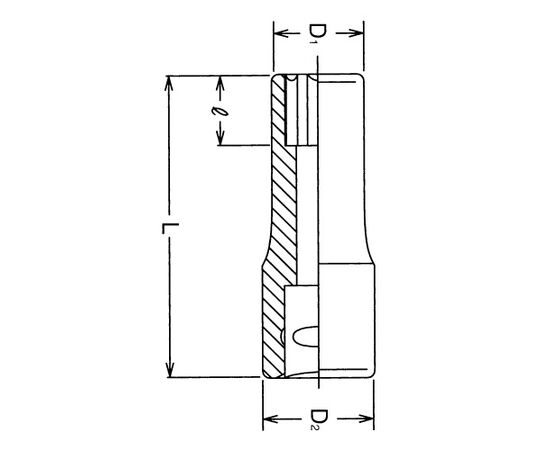 Socket deep TOPMASTER 330112 1/4" 12 mm